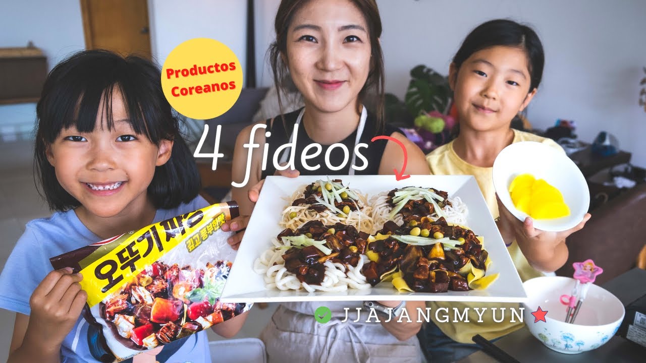 Fideo Negro CoreanoㅣJjajangmyun con 4 tipos de FideosㅣProductos Coreanos