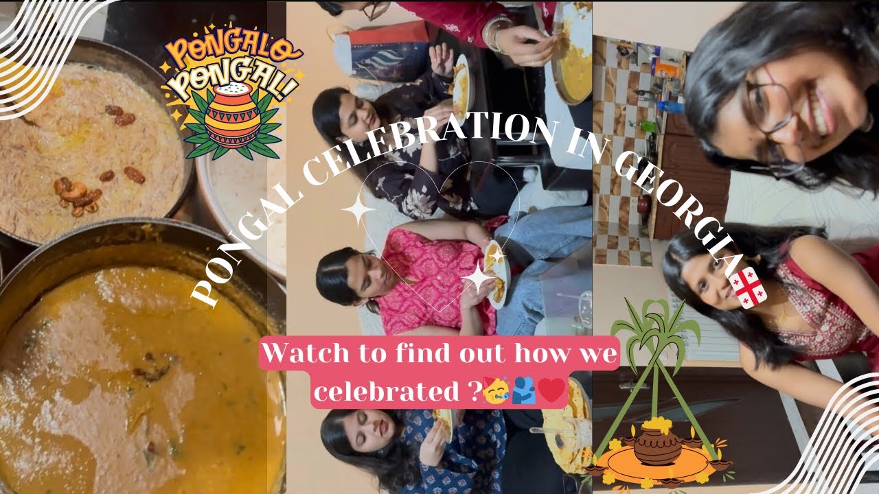 Pongal Celebration in 🇬🇪🥰❤️Why were our friends shocked? Watch whole video to find out 🤭🤔