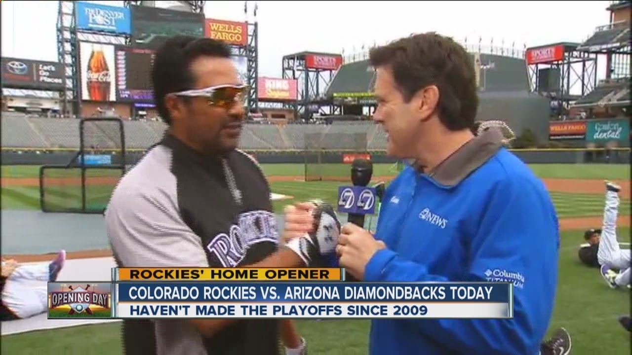 Vinny Castilla before Rockies home opener