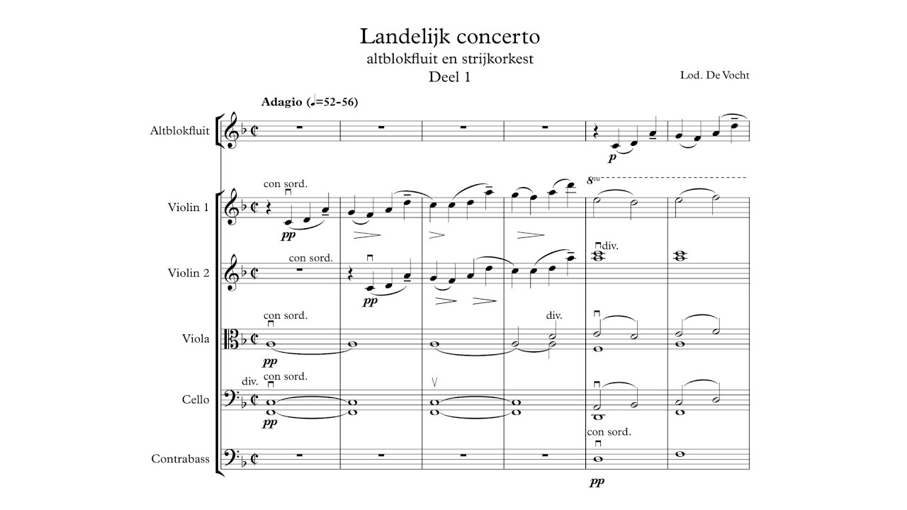 Lodewijk De Vocht &ndash; Landelijk Concerto