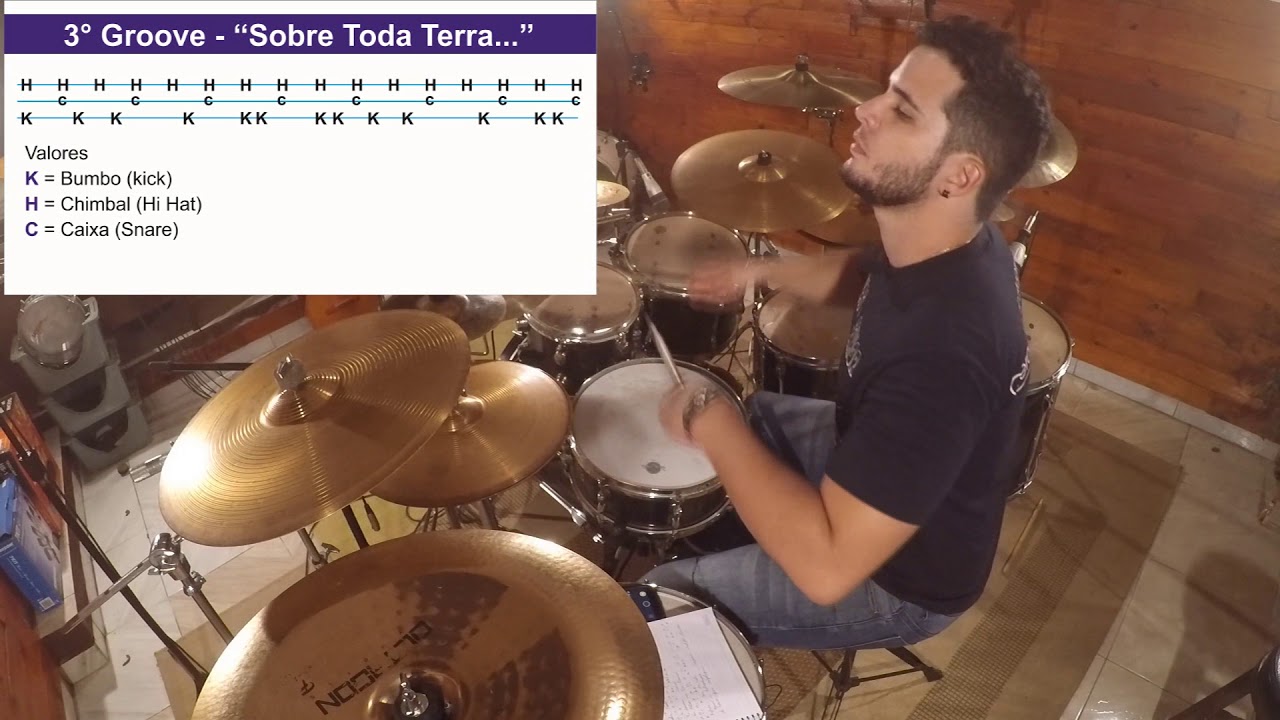 Como Tocar - Mil Graus - Renascer Praise na Bateria - Jessé Carrapeiro