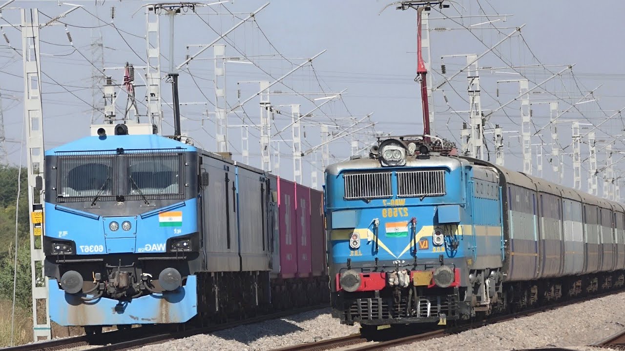 [PART #85] WAG 12B + WAG 7 Electric & Diesel Goods Freight Maalgadi | Indian Railways Corridor NWR 