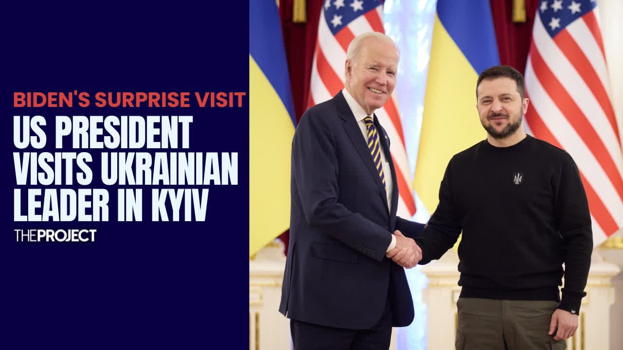 US President Joe Biden Visits Kyiv To Visit Ukraine Leader Volodymyr Zelenskyy