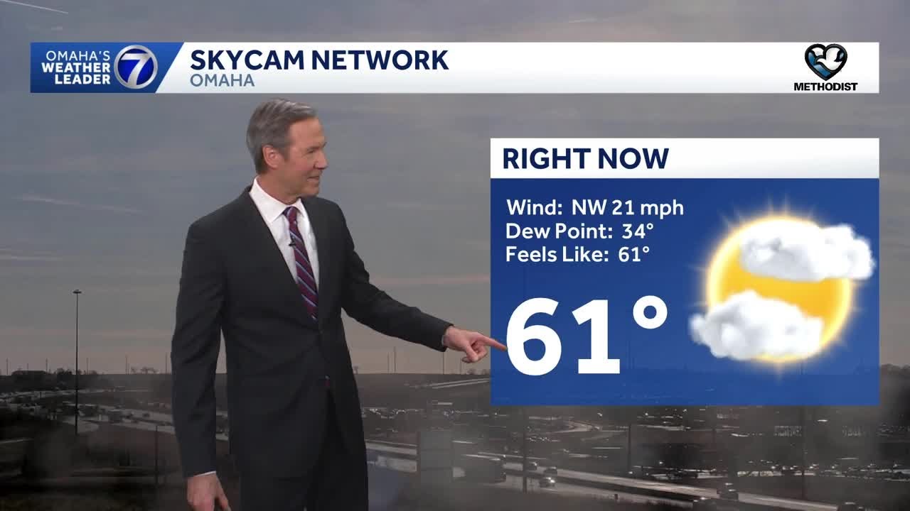 Really mild this evening in Omaha