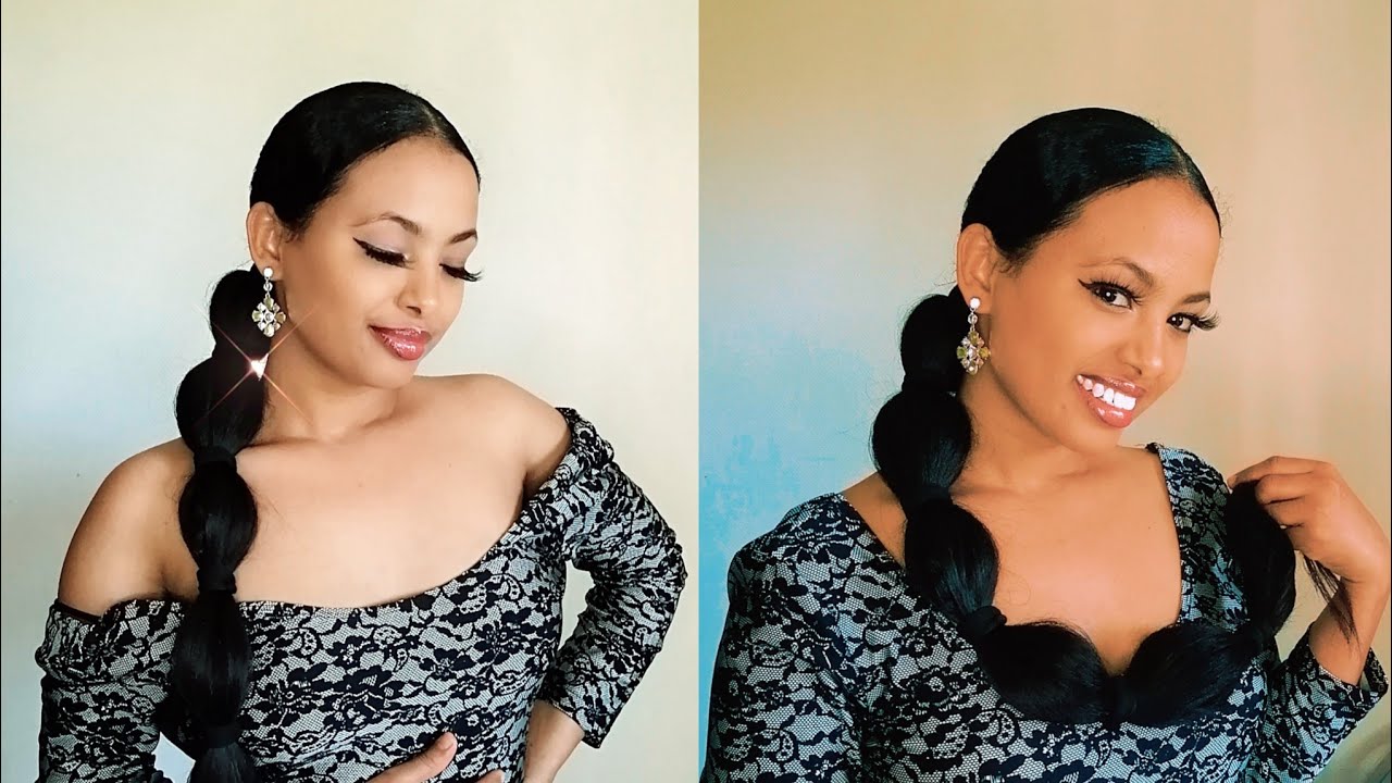 ቀላል የፀጉር እስታይል easy hairstyle😍😍