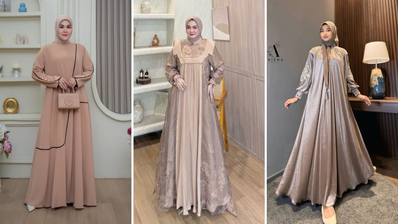 25+ MODEL GAMIS MUSLIM MOTIF PREMIUM MEWAH TERBARU DAN KEKINIAN / Part 9