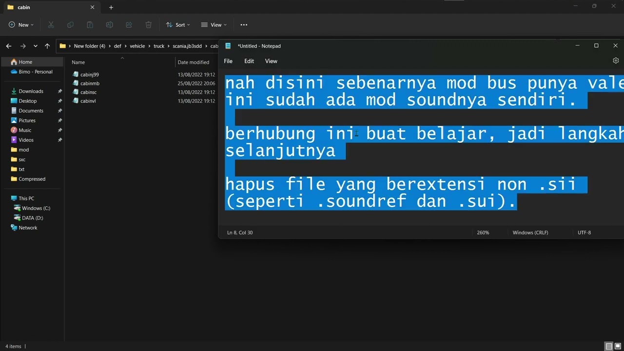 [ETS2] Tutorial Menambahkan Def Sound ke mod bus lain.