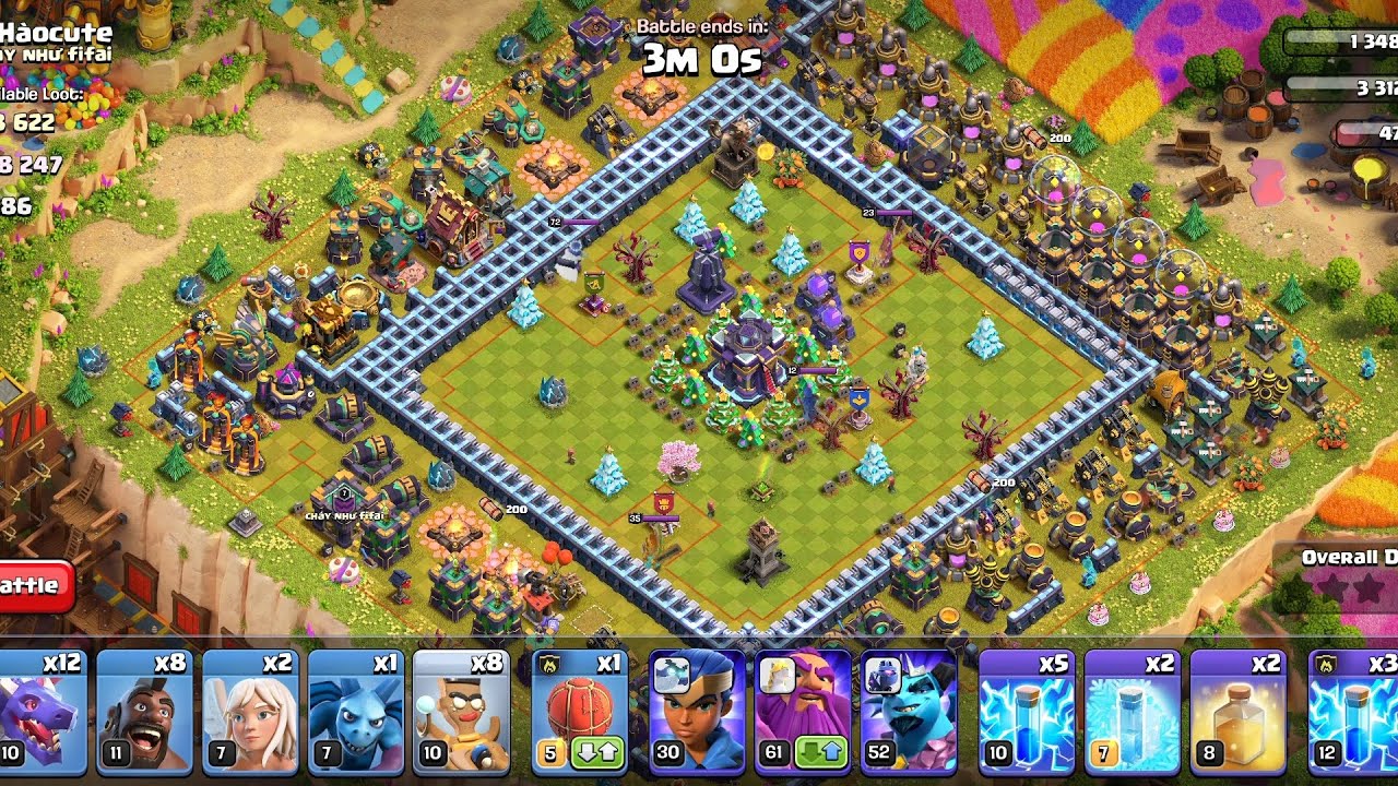 Max Walls No Brain 💀 Free 3 Star in Clash of Clans