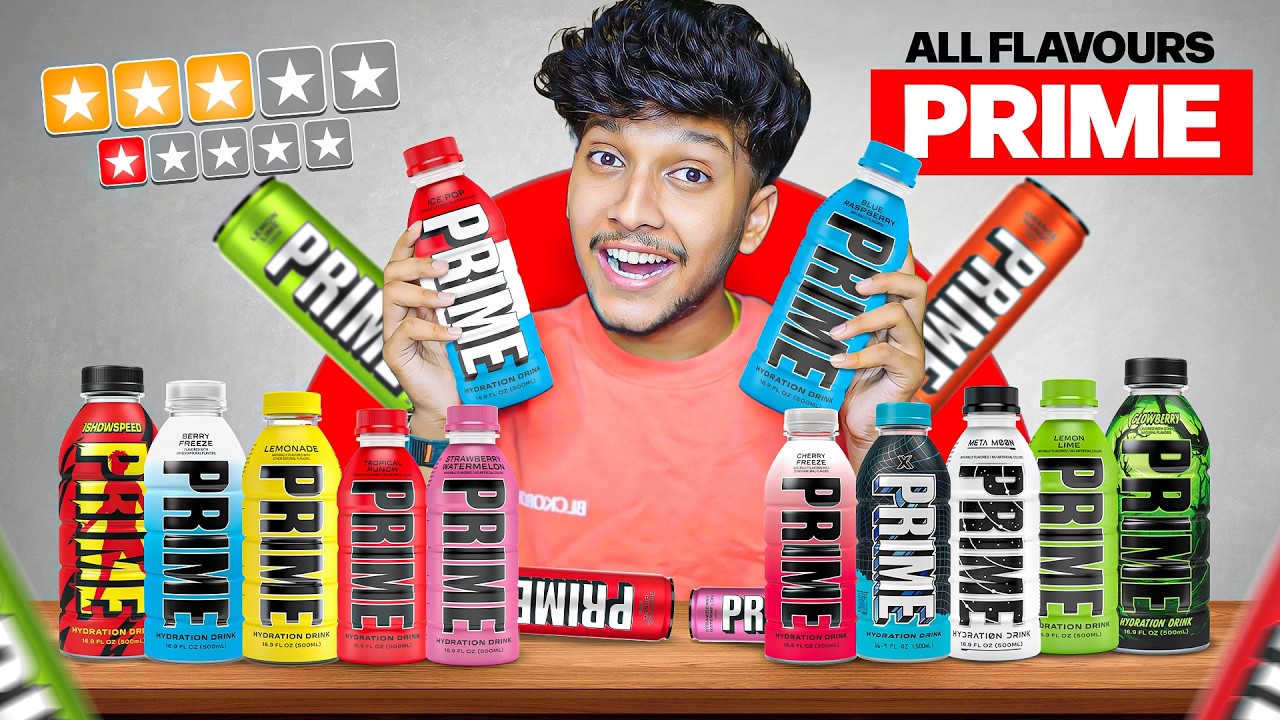 I TRIED ALL PRIME DRINKS IN INDIA FOR THE FIRST TIME!🔥