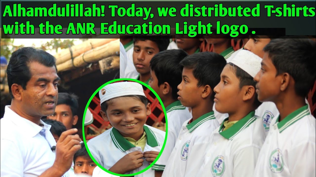 Alhamdulillah! Today, we distributed T-shirts with the ANR Education Light logo to students.