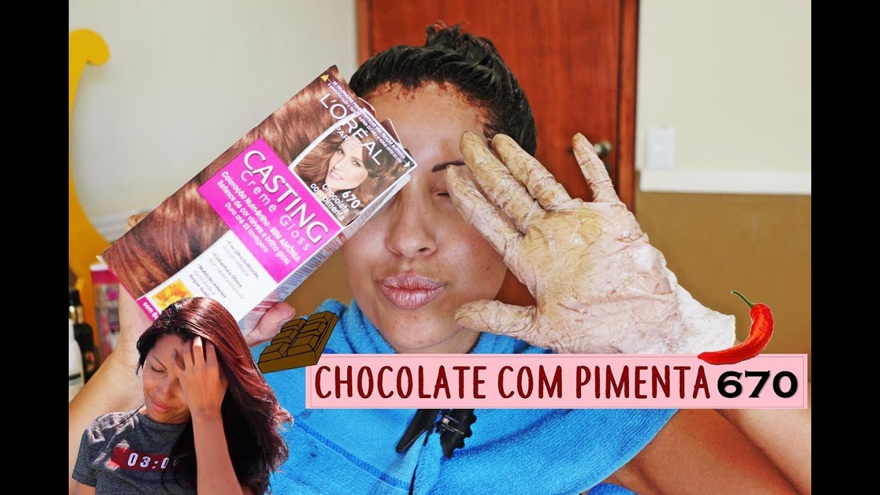 COLORAÇÃO CHOCOLATE COM PIMENTA 670 CASTING (sem amônia): Tonalizando em casa | Não Sou Dondoca