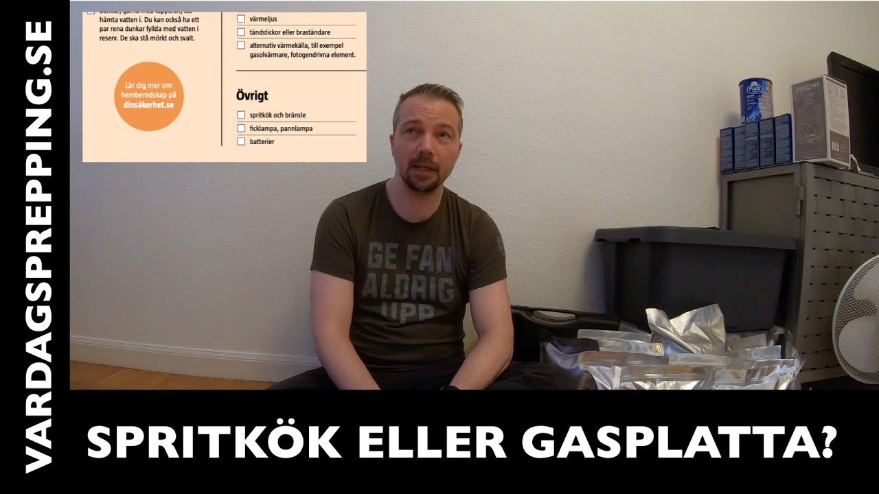 Prepper-kök - Spritkök eller gasplatta?
