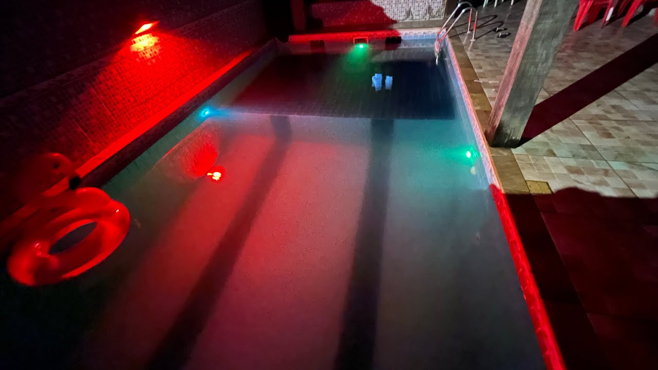 KIT LUMINÁRIA LED, RGB SEM FIO! COLOQUEI NA PISCINA.
