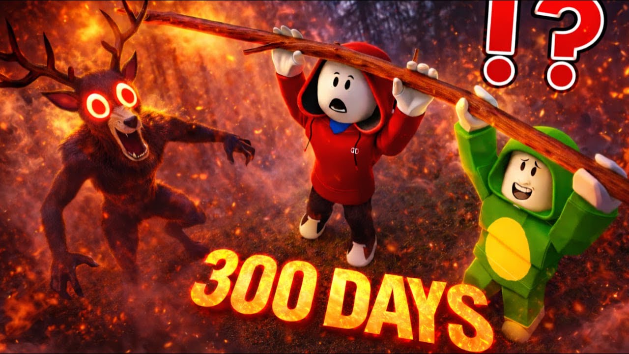 Surviving 300 DAYS in The Roblox Forest!