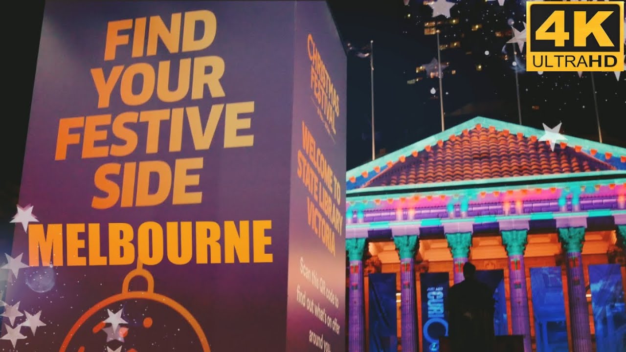 MELBOURNE CITY CENTRE NIGHT TIME MELBOURNE AUSTRALIA 4K