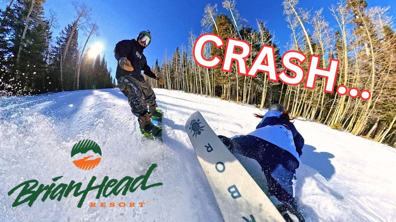 Snowboarding at an Empty Resort? Brian Head, Utah - Insta360 X4 Air