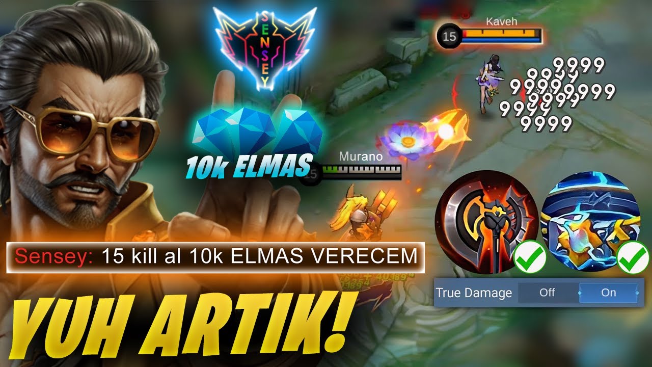SENSEY 15 KİLL ALIRSAM 10K ELMAS VERİR! Mobile Legends Roger Yeni Kost&uuml;m