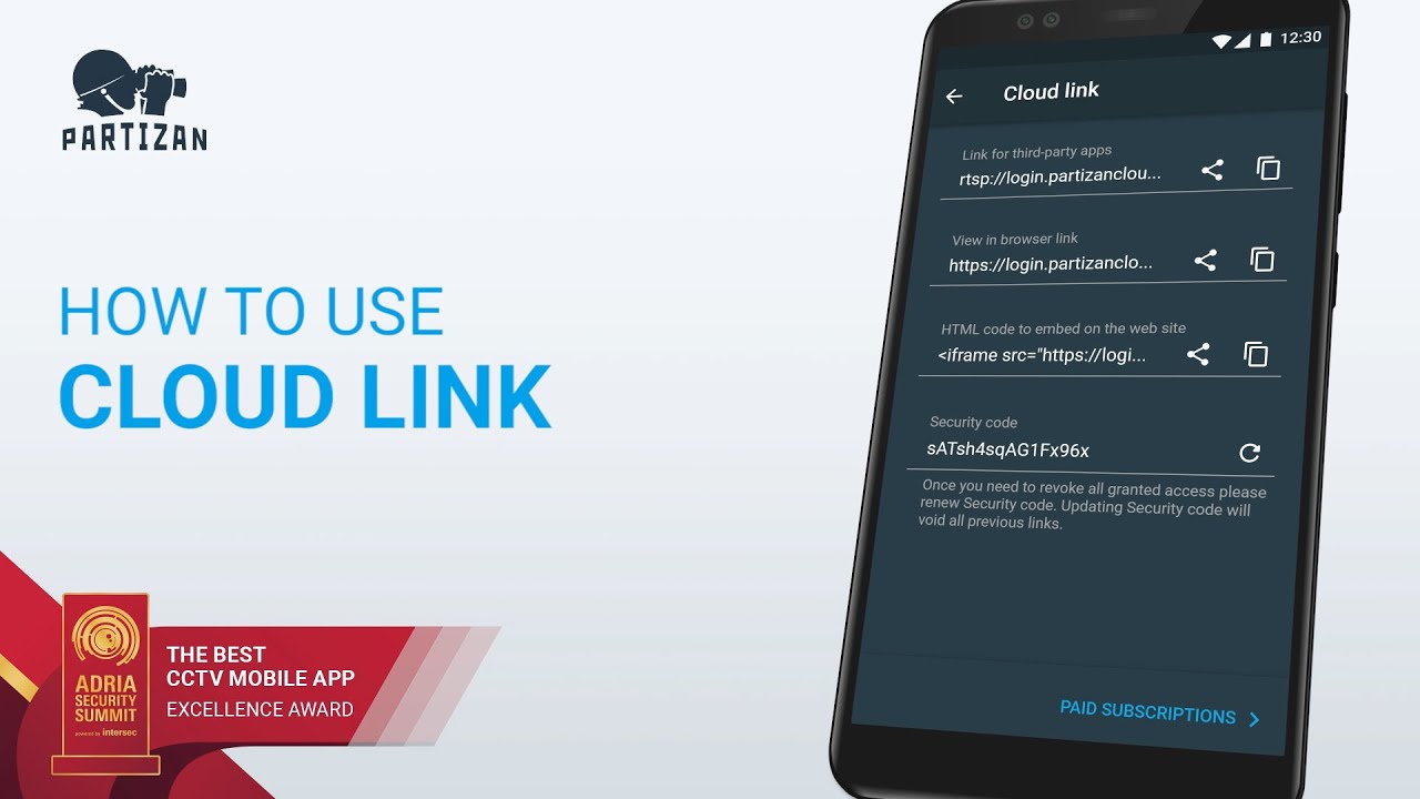 How to use Cloud Link in Partizan mobile app
