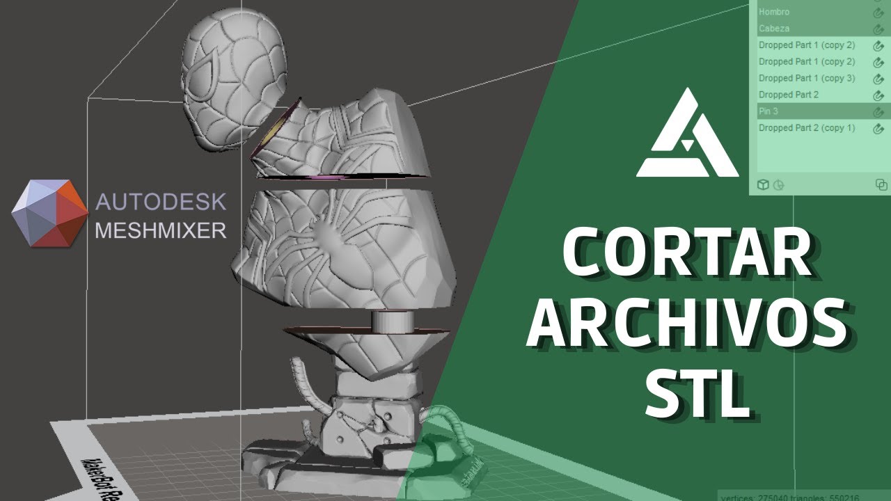 CORTAR STL ✄ FÁCIL - GRATIS ✄ | Meshmixer |