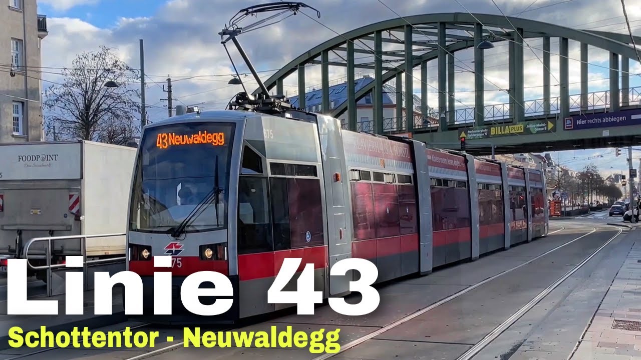 Wien Linie 43 Schottentor ~ Neuwaldegg || Straßenbahn Wien
