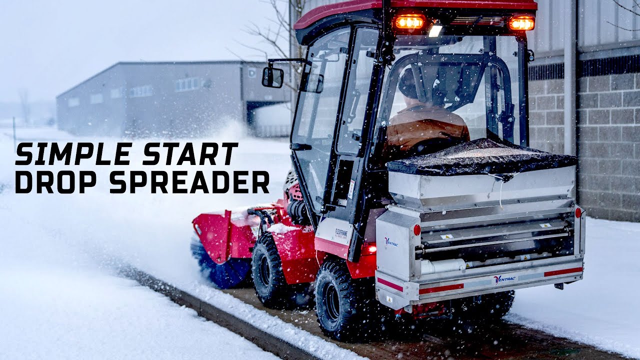 The Most Precise & Efficent Sidewalk Drop Spreader – Ventrac SA250 – Simple Start