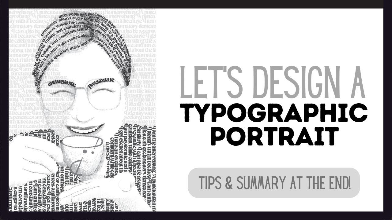 Let's Create a Portrait from Typography #adobeillustrator #graphicdesign