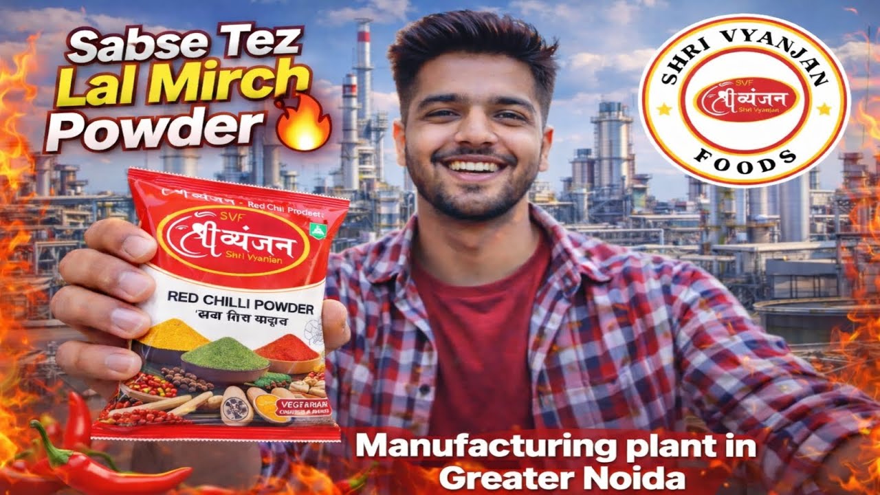 50 Gm मिर्च पाउडर पैकिंग 😍|| श्री व्यंजन मसाले || Manufacturing Plant In Greater Noida Since 2021||