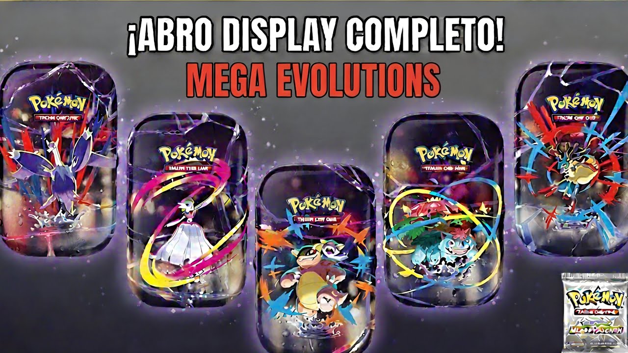 ¡ABRO DISPLAY DE MINI TINS MEGA EVOLUTIONS! ¿VALE LA PENA?