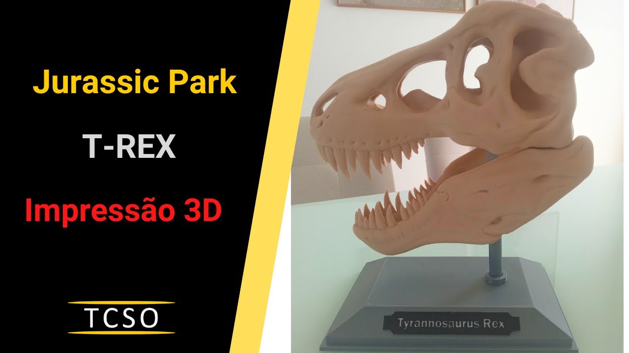 Jurassic Park - 3D Printing T-REX (Impress&atilde;o 3D)