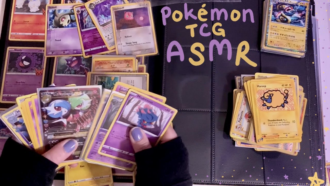 ASMR Organizing My Pokémon Card Binder (whispered/soft spoken/card sounds)