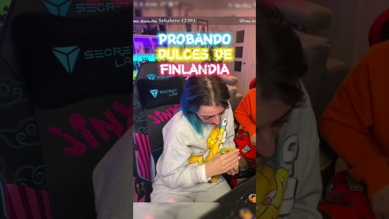 Probando dulces de Finlandia || #naginixx #twitchespa&ntilde;a #peliazul