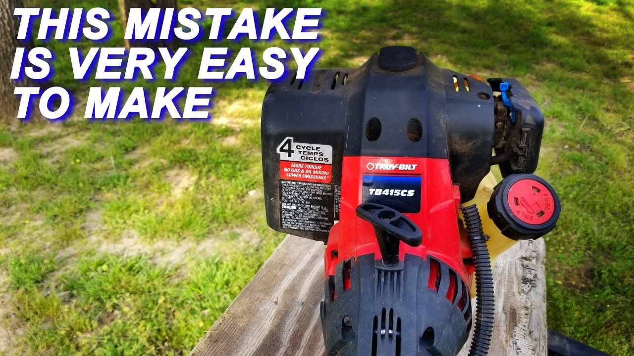 Ремонт 4-тактного триммера Troy-Bilt, который кто-то уже пытался починить