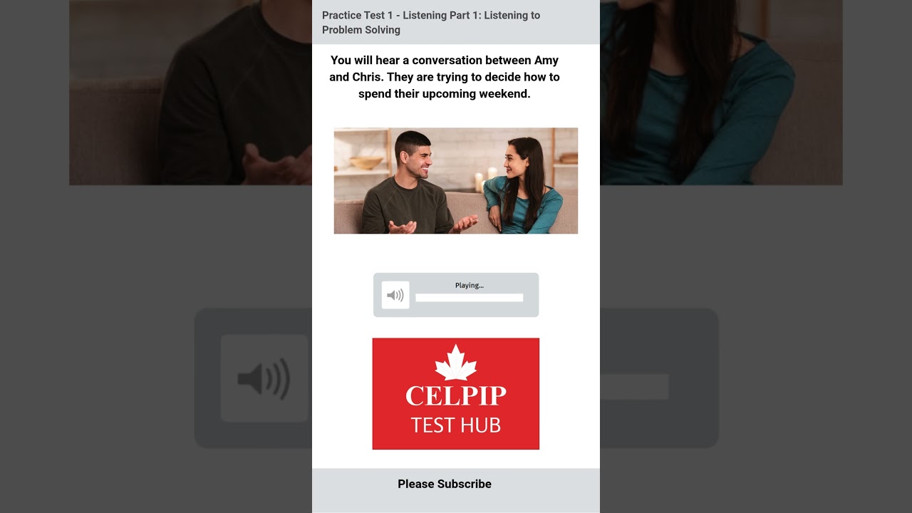 CELPIP Listening Mock Test Part 1