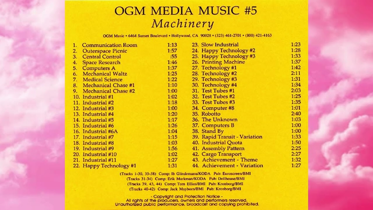 OGM Media Music #5 - PRO MED #5 - Machinery