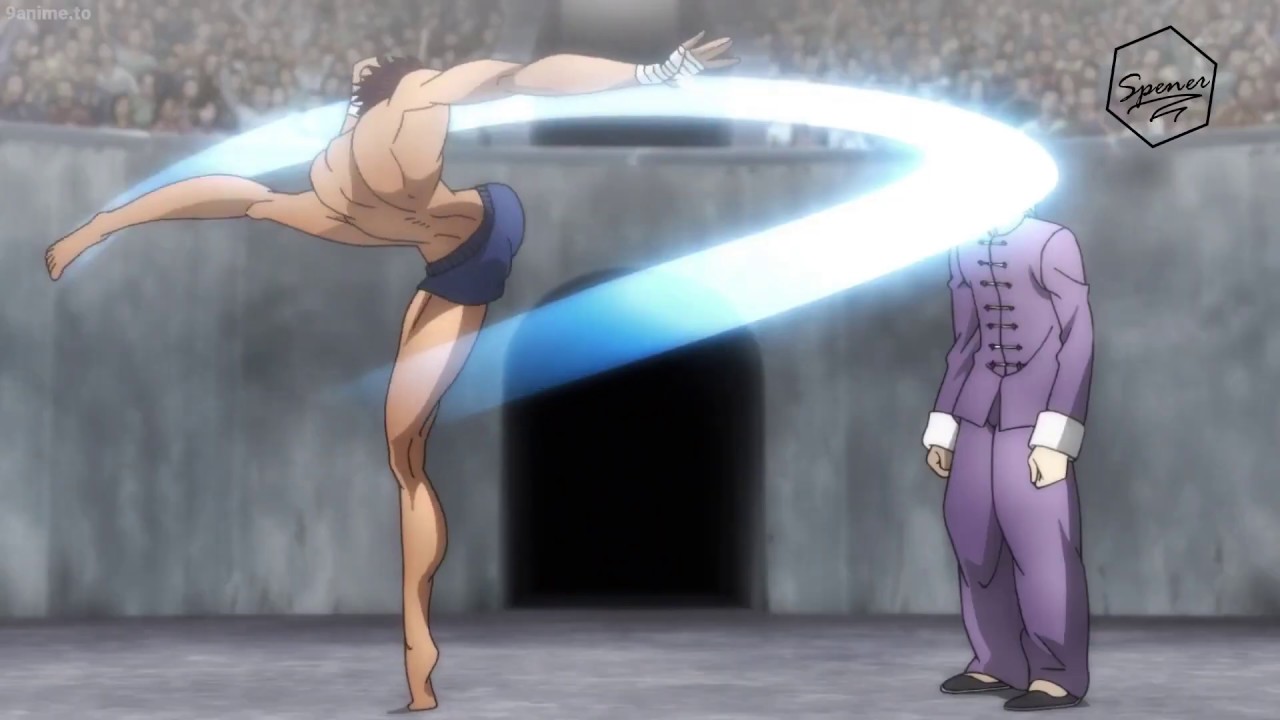 Baki 2020 Episode 1 English subbed - Kaku Kaioh Vs Kaioh Samwan