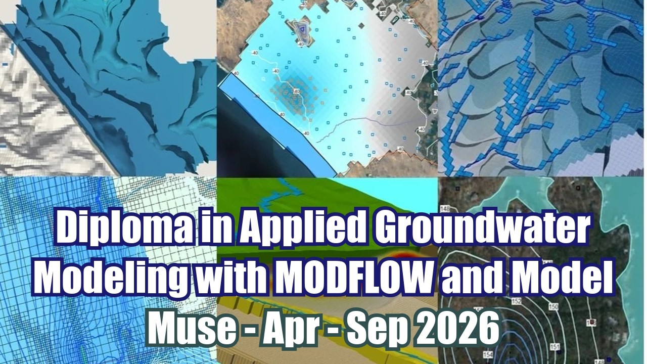 Intro: Diploma in Applied Groundwater Modeling with MODFLOW and Model Muse - 07 Abr to 24 Sep 2026