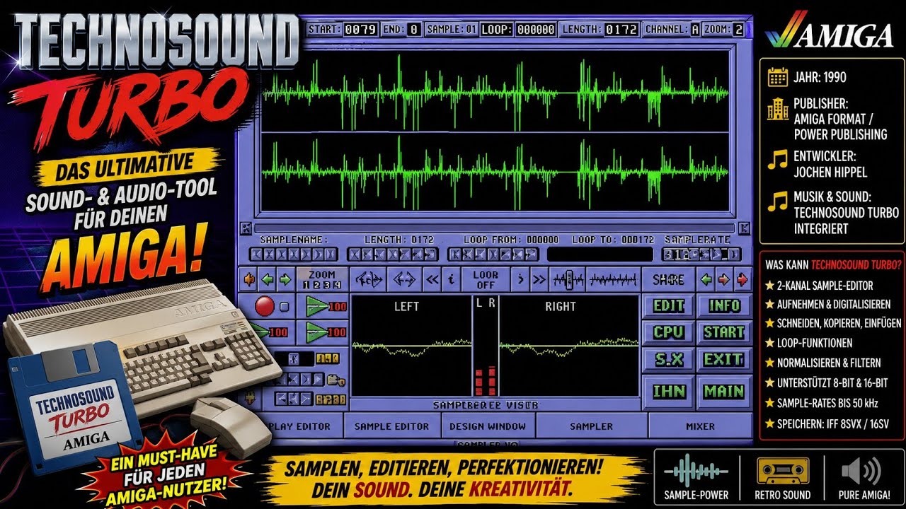 Amiga 500 • TechnoSoundTurbo II • Stereo Digitizer • deutsch