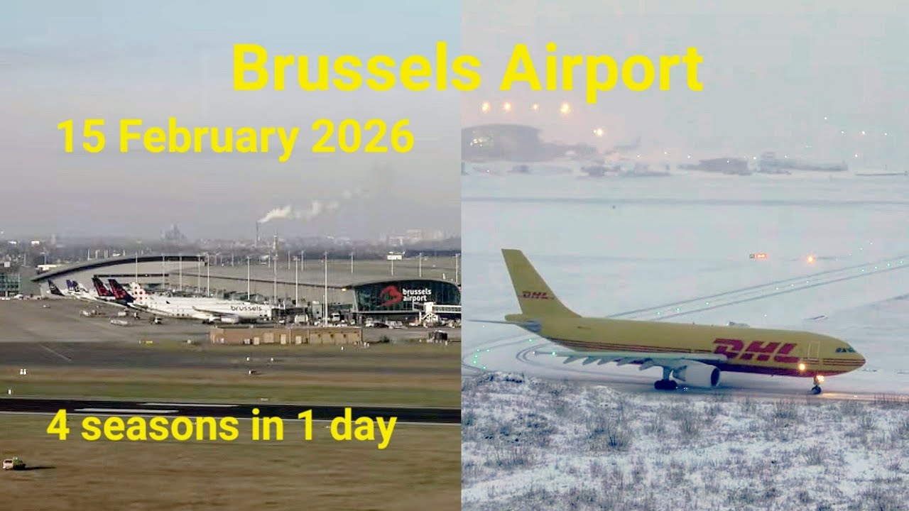 Brussels Airport, four seasons in one day of 15 February 2026