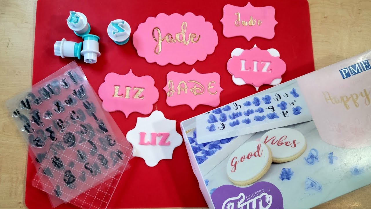 Letras para pasteles stampadas en fondant/ Varias opciones