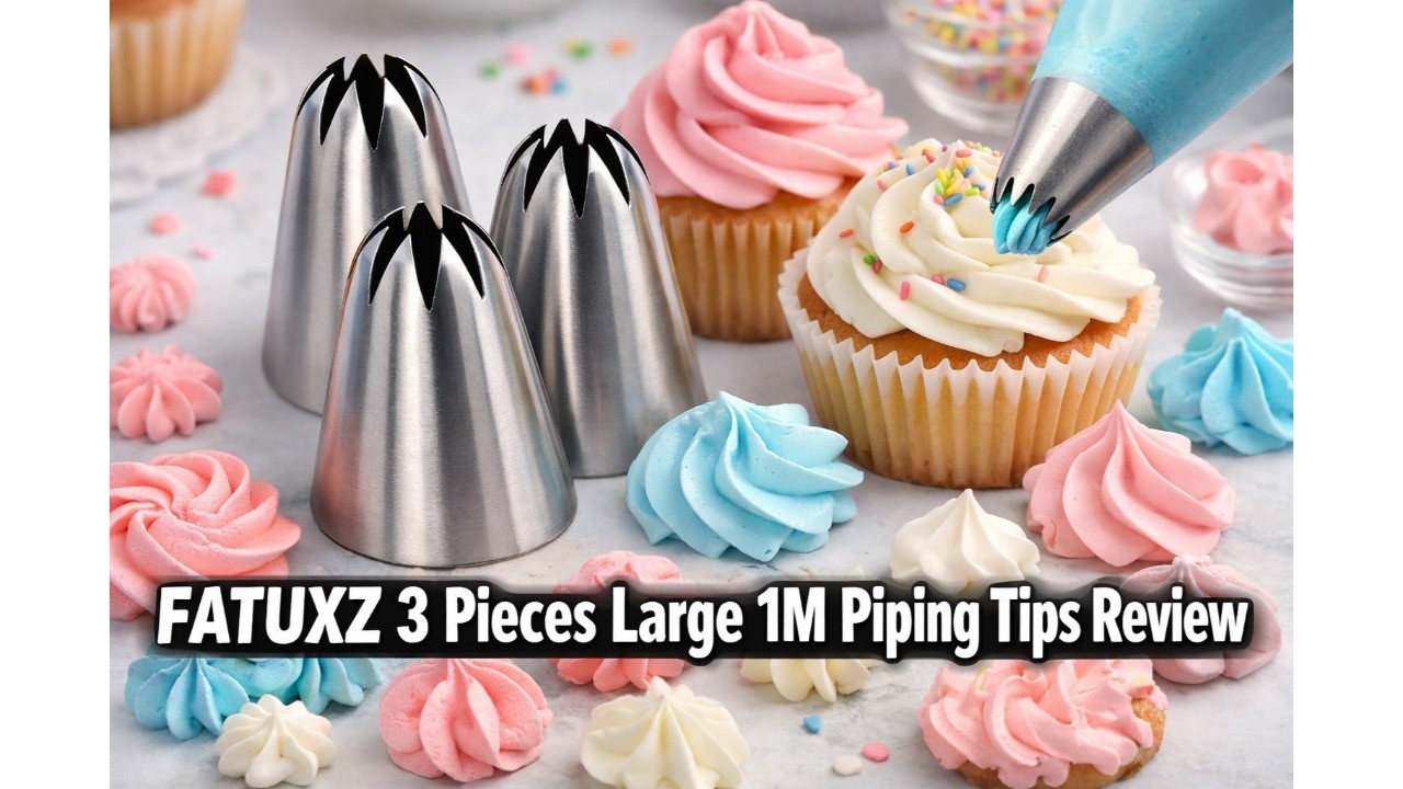 🍰 FATUXZ 3 Pieces Large 1M Piping Tips Review 🎂