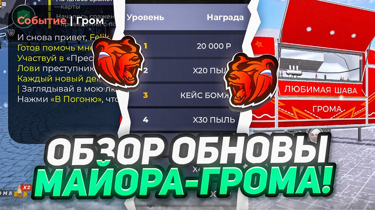 😮😍ОБЗОР ОБНОВЛЕНИЯ МАЙОРА ГРОМА в BLACK RUSSIA! ПОЛНОЕ ПРОХОЖДЕНИЕ КВЕСТОВОЙ Линии на БЛЕК РАШЕ!