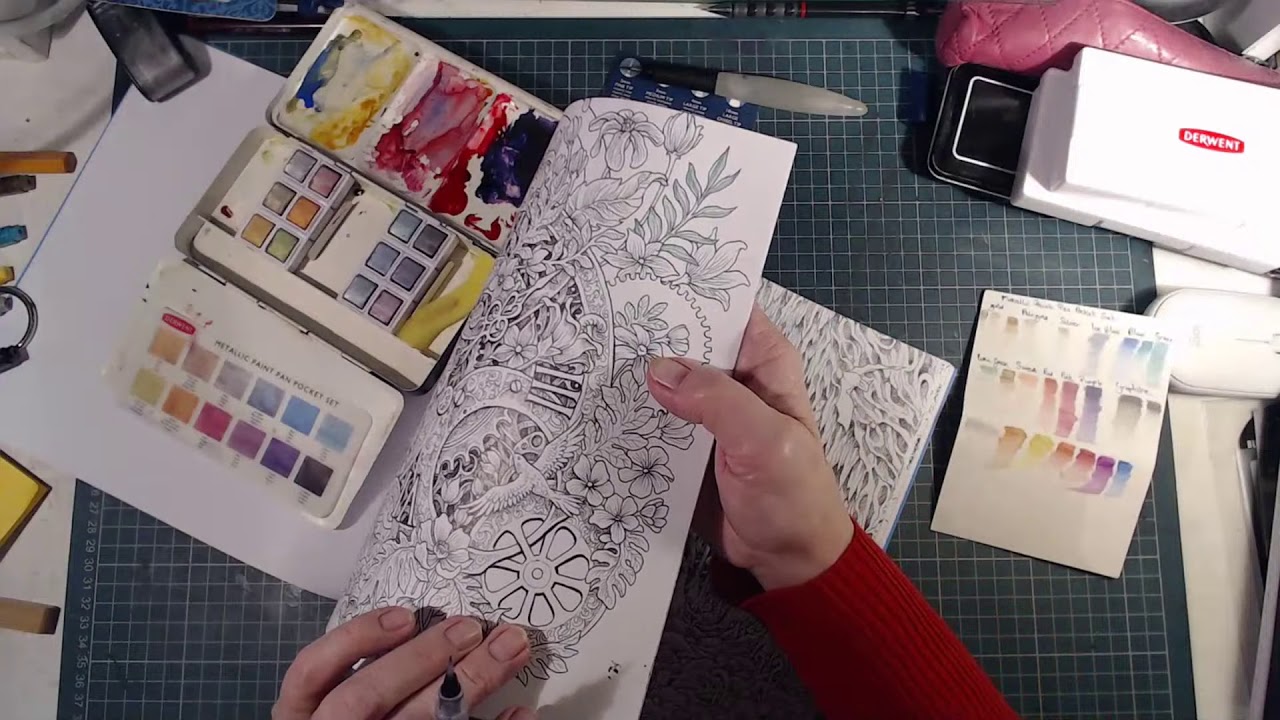 Kerby Rosanes Wondermorphia with Derwent Metalic Paint pans