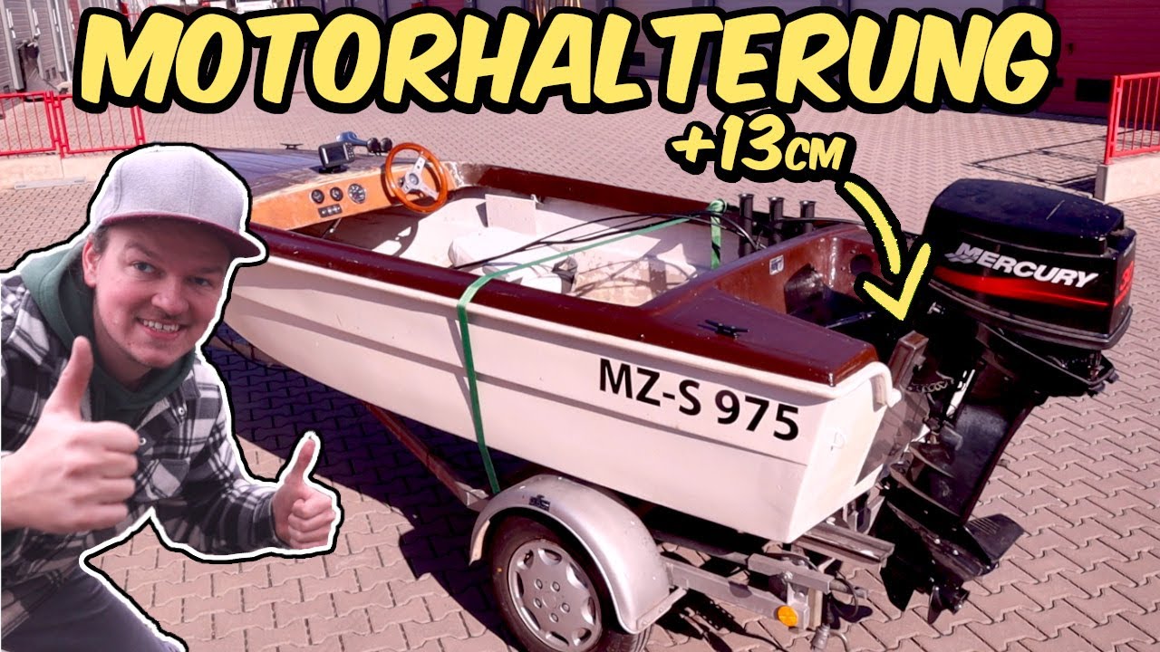 BOOTSSPIEGEL mit MOTORHALTERUNG erhöhen und STABILISIEREN & INSTRUMENTE verkabeln - BOOT REFIT #9