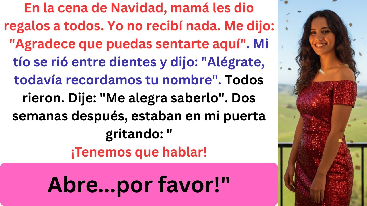 Mi mamá les dio regalos a todos en la cena de Navidad excepto a mí. Dos semanas después, estaba ..