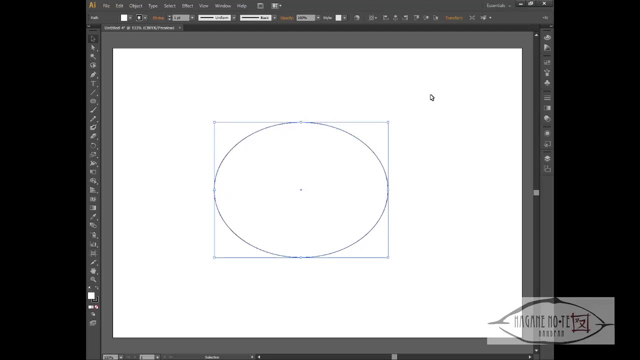 Drawing handpan note templates with Illustrator