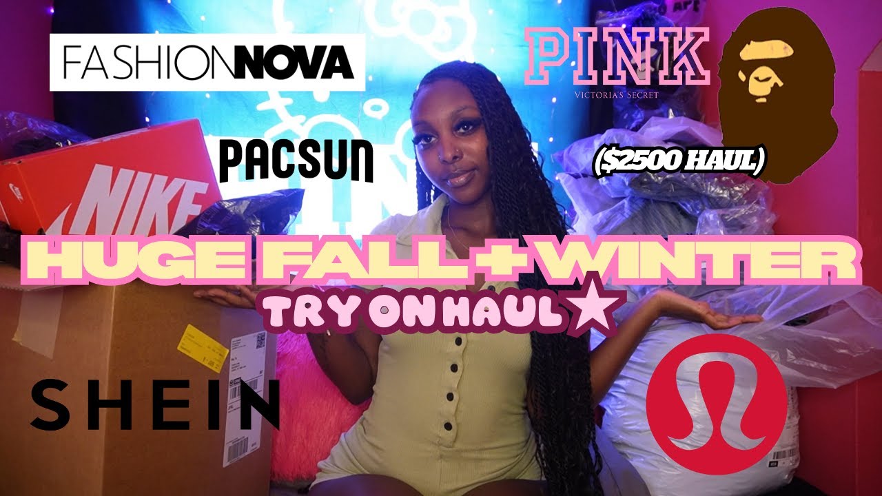 HUGE $2500+ FALL/WINTER TRY-ON HAUL 2025 ★ *shein, lululemon, fashion nova, pacsun, VS Pink, +more*