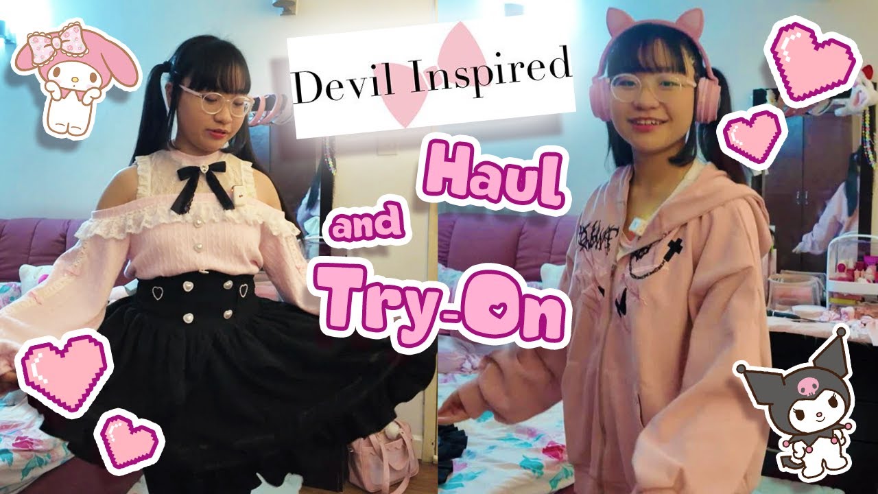 What I bought at Devil Inspired 𐙚 ‧₊˚ ⋅ ♡💗 Haul and TRY-ON ⋆౨ৎ˚⟡˖ ࣪
