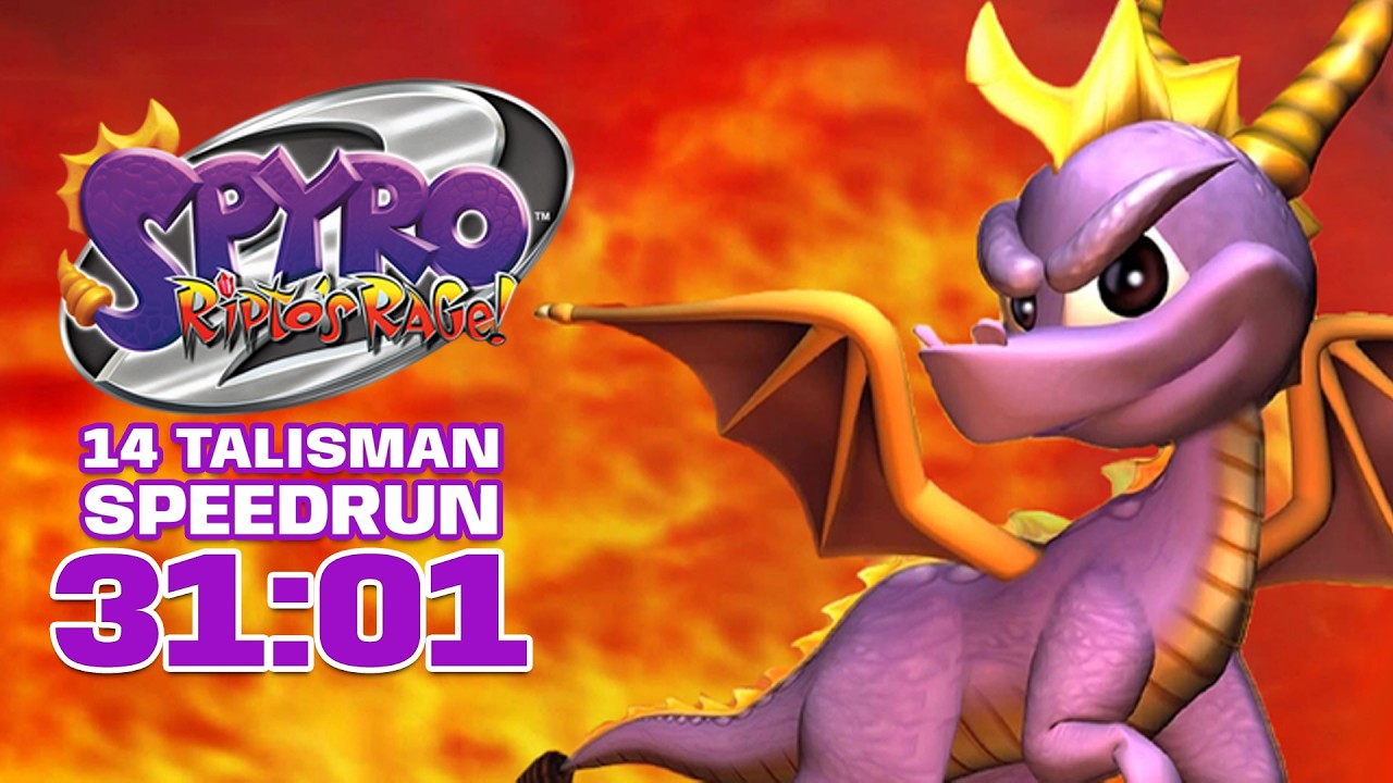 Spyro 2: Ярость Рипто! - Скоростное прохождение с 14 талисманами - 31:01