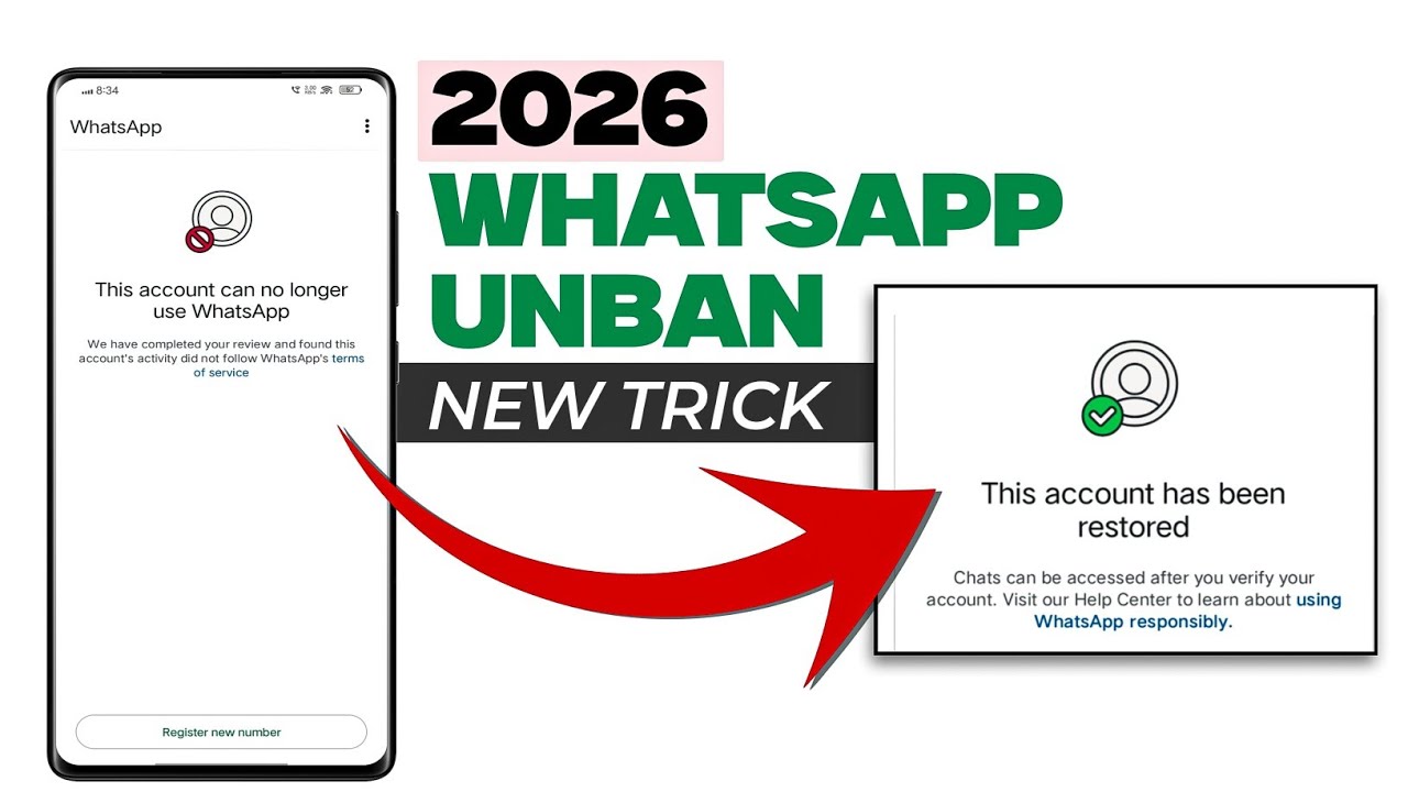 WhatsApp Unban kaise kare 2026 | This account can no longer use WhatsApp Problem New Solution 2026