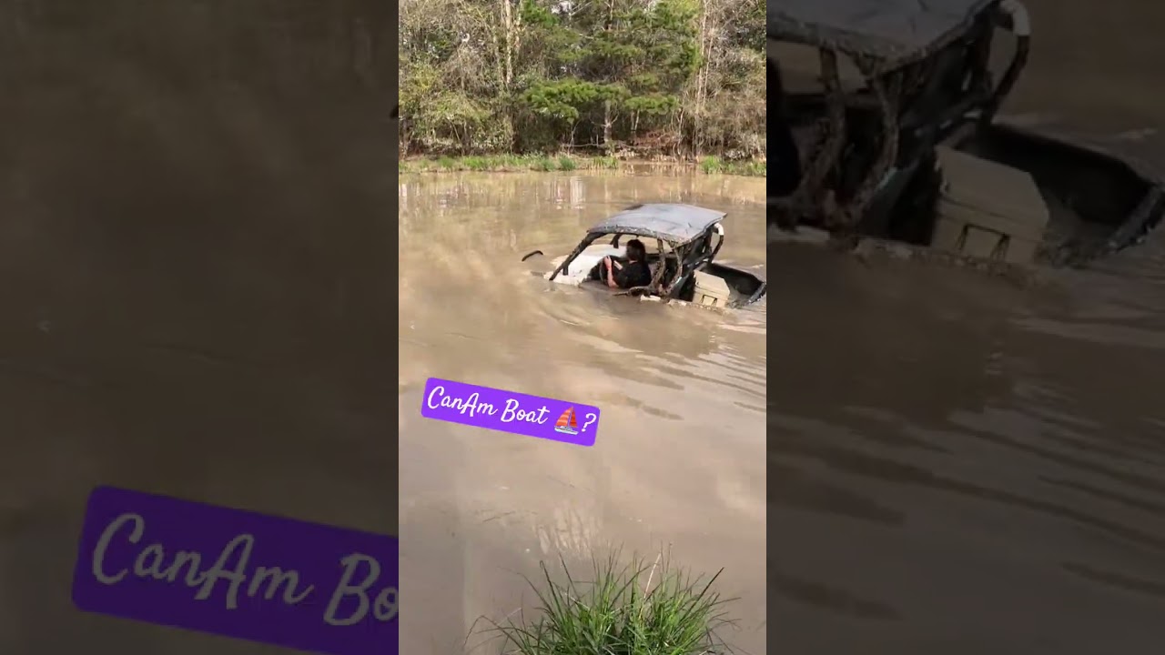 CanAm Commander goes for a swim. #mudlife #fun #family #love #wildcountryoffroad #canam